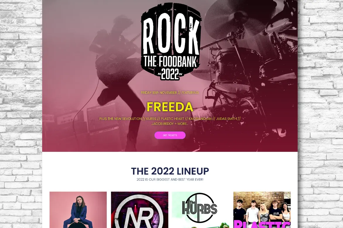 web deisgn service for music festivals